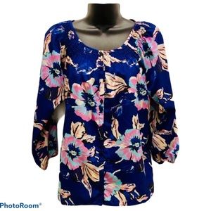 ⭐️3/$30! Yumi Kim, Like new sz XS floral Blouse!!!